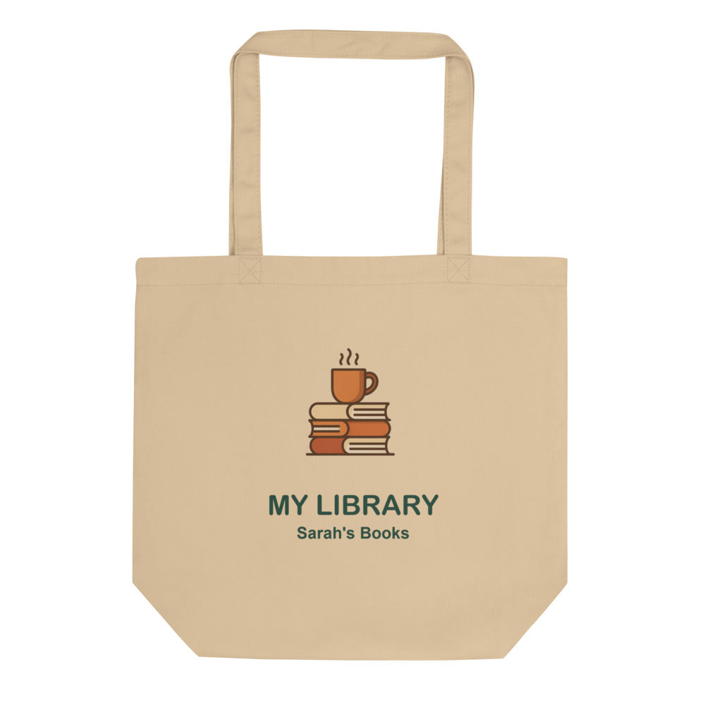Personalized Book Lover Tote, Custom Name Library Bag, Reader Gift, Bookish Tote