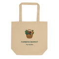 Personalized Farmers Market Tote, Custom Name Grocery Bag, Reusable Market Tote