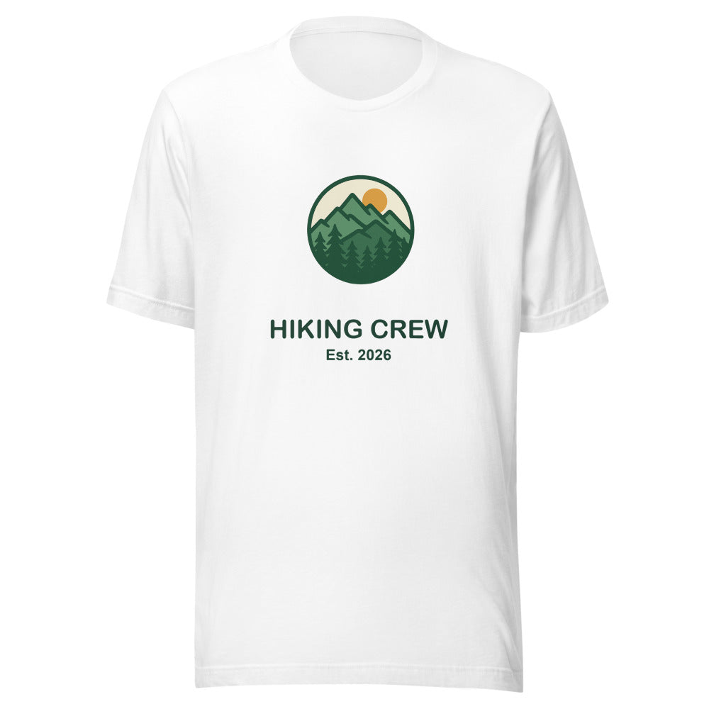 Personalized Hiking Crew Shirt, Custom Name Hiking Tee, Family Trail Gift, Unisex