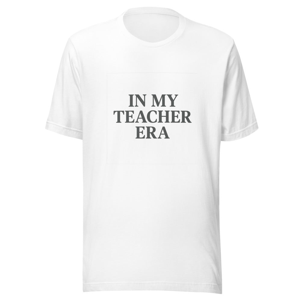 In My Teacher Era Shirt, Back to School Teacher Tee, Custom Teacher Gift, Unisex