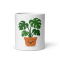 Cute Plant Parent Coffee Mug – Smiling Potted Plant Cartoon, 11oz Ceramic