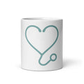 Nurse Stethoscope Heart Mug – Cute Gift for Nurses, 11oz Ceramic Coffee Mug