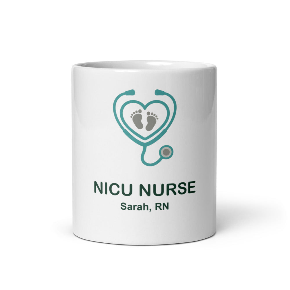 Personalized Nicu Nurse Mug, NICU Nurse Gift, Custom Name RN, 11oz Coffee Mug