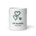 Personalized Er Nurse Mug, ER Nurse Gift, Custom Name RN, 11oz Coffee Mug