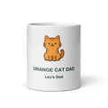 Personalized Orange Cat Dad Mug, Custom Cat Name Gift, Tabby Cat Lover, 11oz Coffee Mug