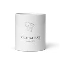 Minimalist Nicu Nurse Mug, Custom Name Gift, Modern Minimalist 11oz Coffee Mug