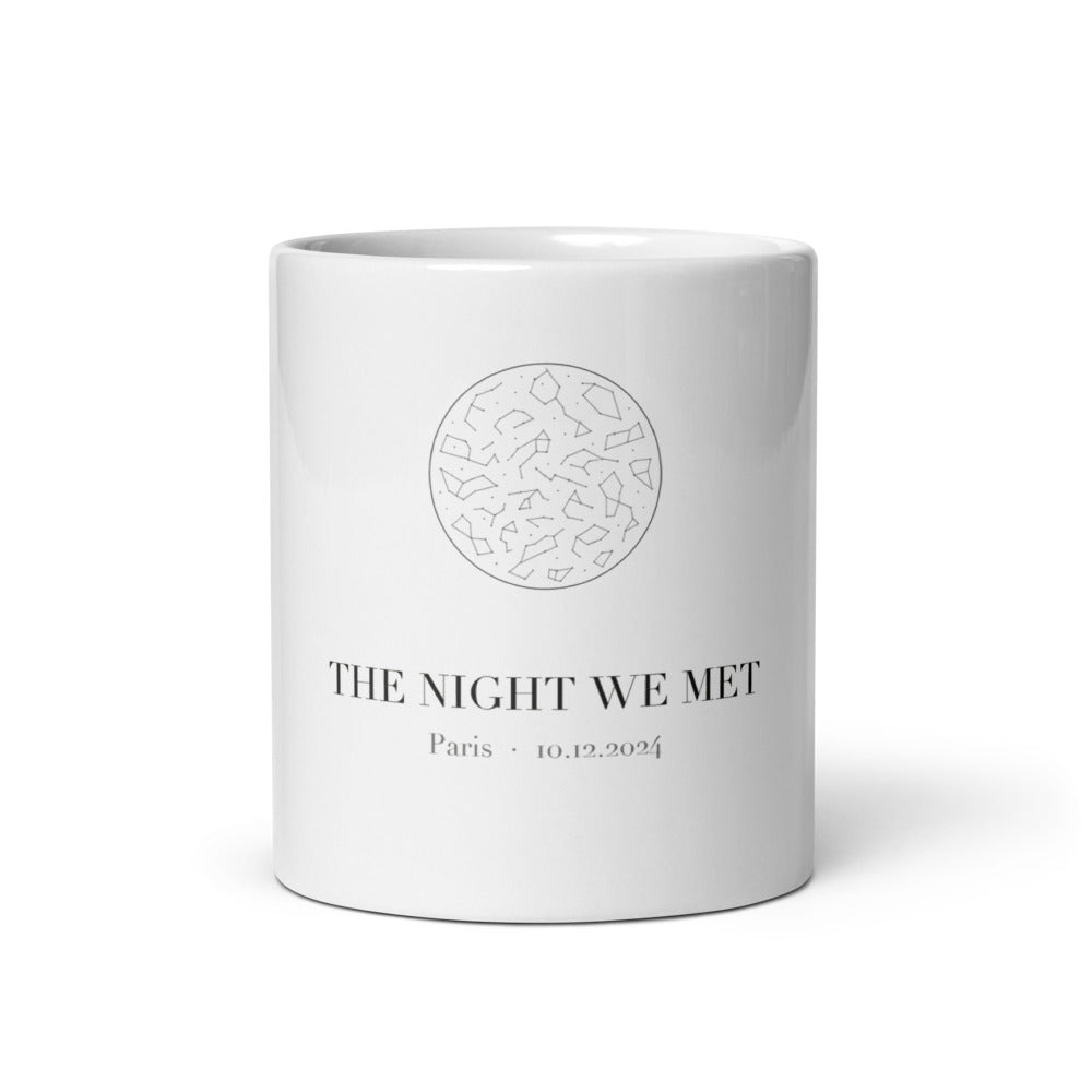 Personalized Star Map Mug, The Night We Met Constellation, Custom Date Anniversary Gift
